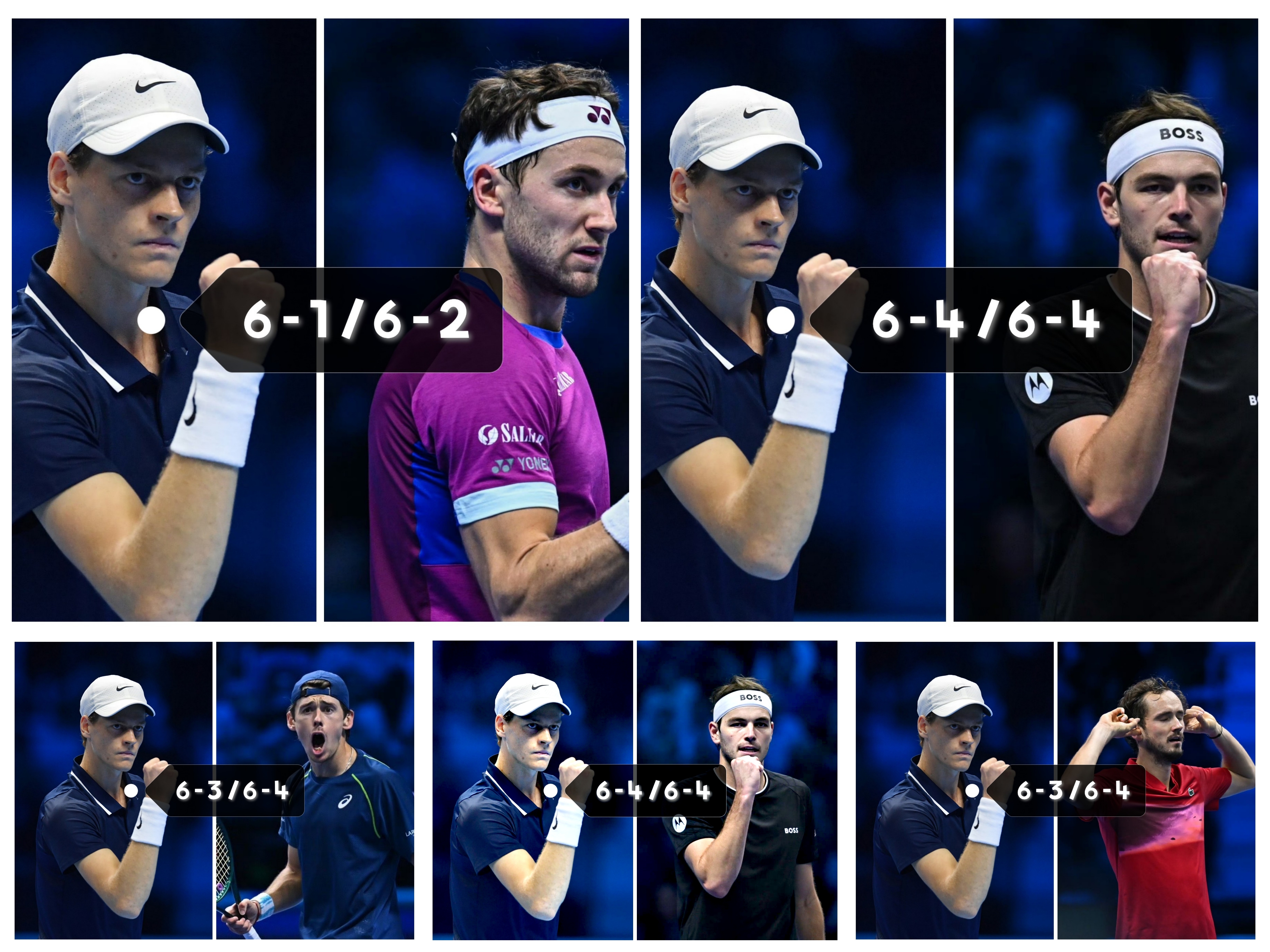 ATP总决赛险胜拉沃尔杯，辛纳扛起全队